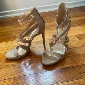 Elegant Nude Strappy Heels